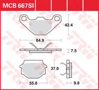 TRW Remblokken, en remschoenen voor de moto, MCB667SI Sinter offroad