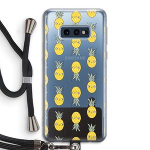 Ananas: Samsung Galaxy S10e Transparant Hoesje met koord