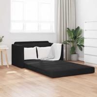 Vloersofa Bed 2-in-1 Zwart 124x204x61 cm Velvet Vloersofa Bed 2-in-1 Zwart 124x204x61 cm Velvet