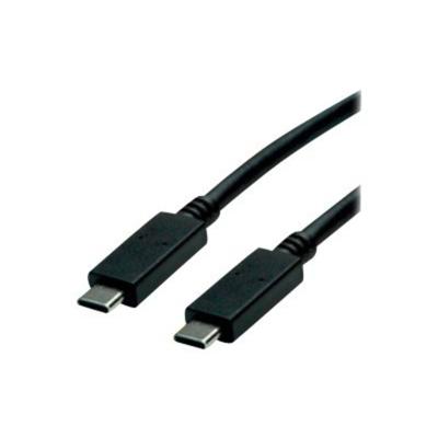 ROLINE GREEN USB 3.2 Gen 2 kabel, met PD 20V5A, Emark, C-C, M/M, zwart, 0,5 m