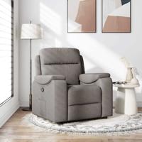 Fauteuil verstelbaar stof taupe