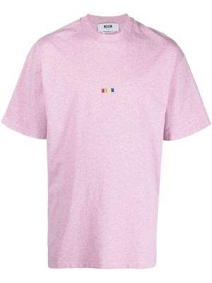 MSGM t-shirt en coton à logo brodé - 12 LIGHT PINK