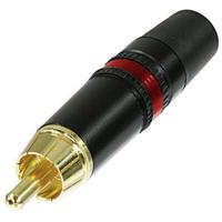 Rean AV NYS373-2 Cinch-connector Stekker, recht Aantal polen: 2 Zwart, Rood 1 stuk(s) - thumbnail