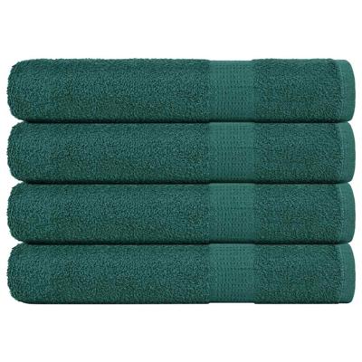 VidaXL Handdoeken 4 st 100x200 cm 360 g/m² 100% katoen groen