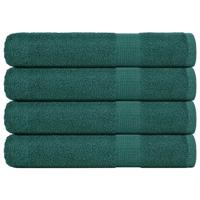 VidaXL Handdoeken 4 st 100x200 cm 360 g/m² 100% katoen groen