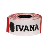 Ivana 56633 afzetlint wit/rood 500mtr
