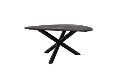 Tower Living Driehoekige Eettafel 'Trivero' Mangohout, 150 x 150cm, kleur Bruin