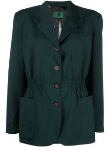 Jean Paul Gaultier Pre-Owned blazer à taille élastiquée (années 1980) - Vert