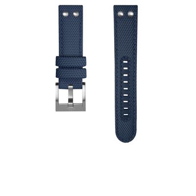 TW Steel horlogeband TWS605 Textiel Blauw 22mm + blauw stiksel