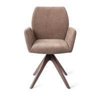 Jesper Home Misaki eetkamerstoel Mocha Mist revolve oak walnut