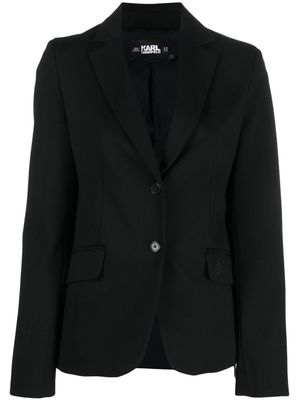 Karl Lagerfeld blazer cintré à logo brodé - Noir
