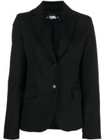Karl Lagerfeld blazer cintré à logo brodé - Noir