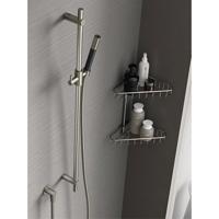 Hotbath Cobber glijstang 90cm met wandaansluitbocht 150cm doucheslang en staafhanddouche wit mat M307WH