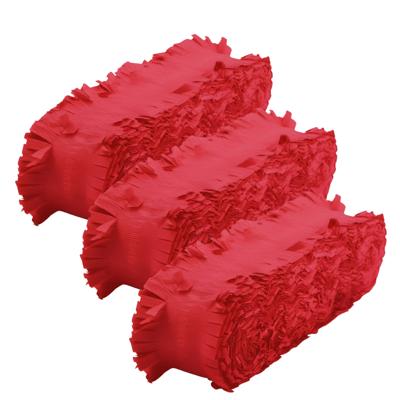 Crepe papier feest slingers/guirlande - 3x - 6 meter - rood - feestversiering - uni kleuren Crepe papier feest slingers/guirlande - 3x - 6 meter - rood - feestversiering - uni kleuren