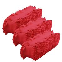 Crepe papier feest slingers/guirlande - 3x - 6 meter - rood - feestversiering - uni kleuren