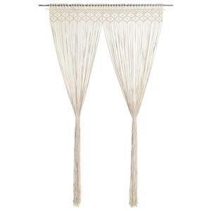 VidaXL Gordijn macramé 140x240 cm katoen