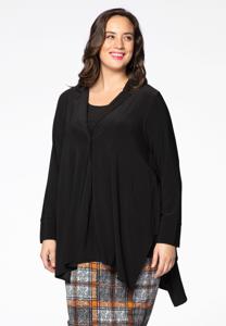 Yoek Vest met kraag | Zwart | Maat 54/56