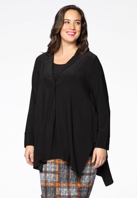 Yoek Vest met kraag | Zwart | Maat 58/60