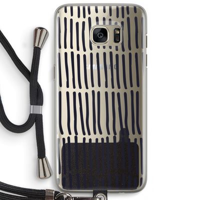 Moroccan stripes: Samsung Galaxy S7 Edge Transparant Hoesje met koord