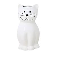 Waterverdamper - kat / poes - wit - kinderkamer - 17 cm - luchtbevochtiger