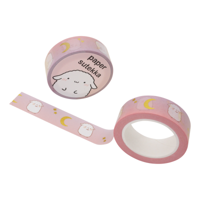 Washi Tape - Pink Moon Ombre - Gold Foil