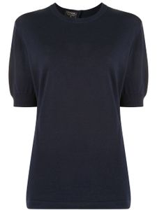 CHANEL Pre-Owned t-shirt à manches bouffantes (1994) - Bleu