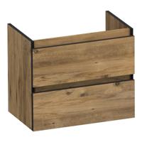 Brauer Joy Edge - Onderkast Ondiep - 60 cm - met 2 Softclose Lades Greeploos en 1 Sifon Uitsparing - Chateau