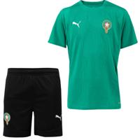 PUMA Marokko Trainingsset 2024-2026 Kids Groen Zwart Zilver