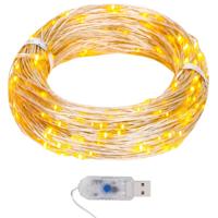 VidaXL Lichtsnoer met 400 microled&apos;s warmwit 8 functies 40 m