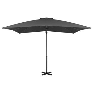 The Living Store Hangende Parasol - Elegant - UV-Beschermend - Gemakkelijk Schoon te maken - Stevige Kruisvoet -