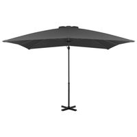 The Living Store Hangende Parasol - Elegant - UV-Beschermend - Gemakkelijk Schoon te maken - Stevige Kruisvoet - - thumbnail