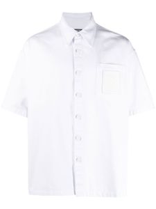 Raf Simons chemise à patch logo - Blanc