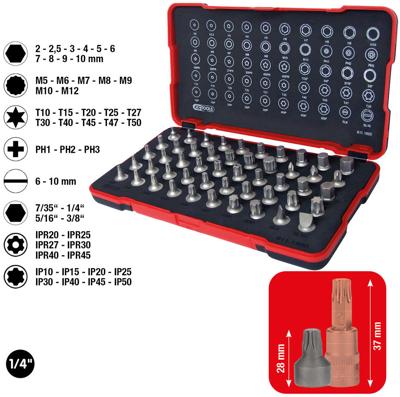 KS TOOLS Bits socket set 1/4" short 50pcs.