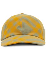 Burberry casquette à carreaux - Jaune