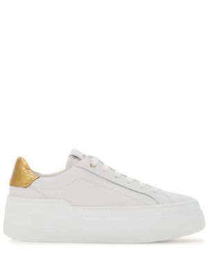 Ferragamo baskets Wedge à patch logo - Blanc