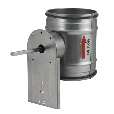 Regelklep Ø 200mm Met Motorstoel Voor Montage Servomotor - Luchtdicht - Met Afdichtingsrubber