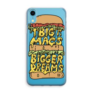 Big Macs Bigger Dreams: iPhone XR Transparant Hoesje