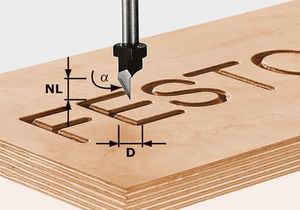 Festool Accessoires HS S8 D11/60° Graveerfrees | 491002