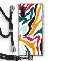 Colored Zebra: Samsung Galaxy Note 10 Transparant Hoesje met koord Colored Zebra: Samsung Galaxy Note 10 Transparant Hoesje met koord