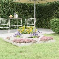 Plantenbak 112x112x27 cm massief grenenhout wit