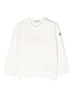 Moncler Enfant sweat à logo brodé - Blanc