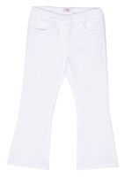 Il Gufo pantalon en coton à coupe évasée - Blanc