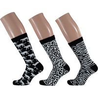 Apollo Sokken Giftbox Dames Black / White Safari 3-pack - thumbnail