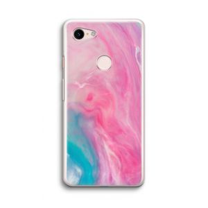 Roze explosie: Google Pixel 3 Transparant Hoesje