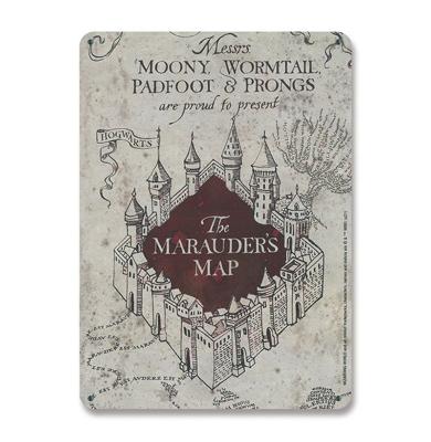 Harry Potter Bordje voor aan de Muur Marauders Map 15 x 21 cm
