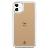 iPhone 11 hybride hoesje - Hart bruin