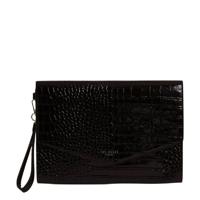 Ted Baker Wesslie Croc Effect Icon Envelope Pouch Black-Black