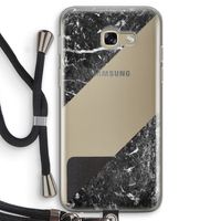 Zwart marmer: Samsung Galaxy A5 (2017) Transparant Hoesje met koord