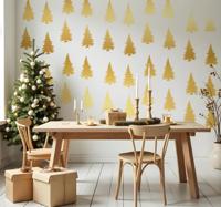 Bos bomen kerst sticker Bos bomen kerst sticker