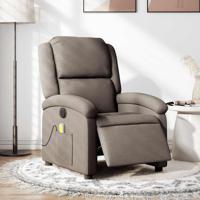 Massagestoel elektrisch verstelbaar stof taupe